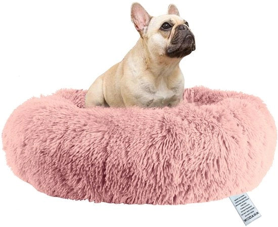 Letto a forma di donut per cani grandi - Cuscino morbido per cuccioli circolare soffice - Letto anti ansia per gatti comodo - Cuscino per animali in piuma lavabile