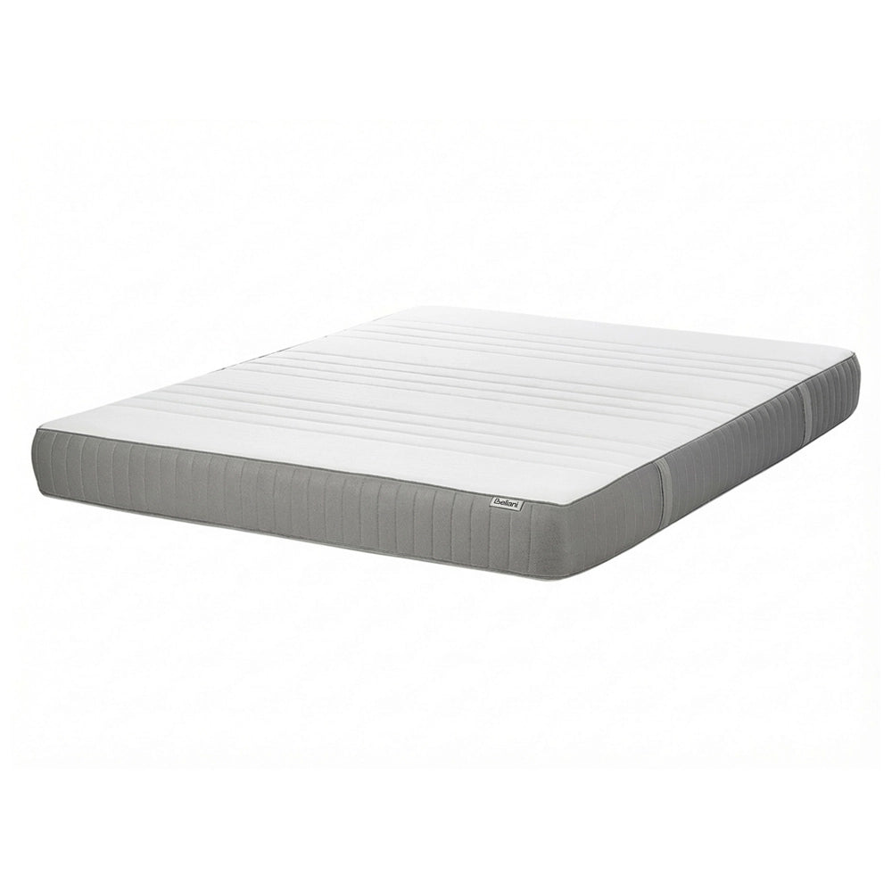 Materasso in schiuma bianco e grigio EU Matrimoniale durezza media con cerniera e copertura in poliestere 140 x 200 cm rimovibile Accessori per la camera da letto
