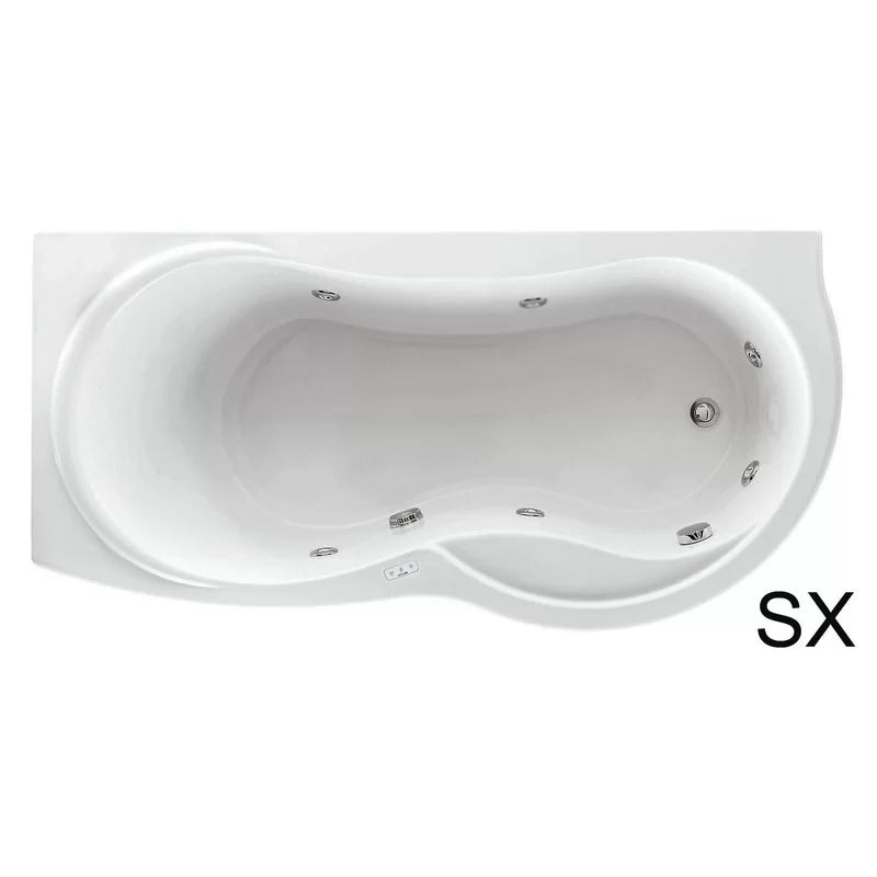 Vasca angolare Hydro 170x70 cm versione DESTRA con telaio serie Venus