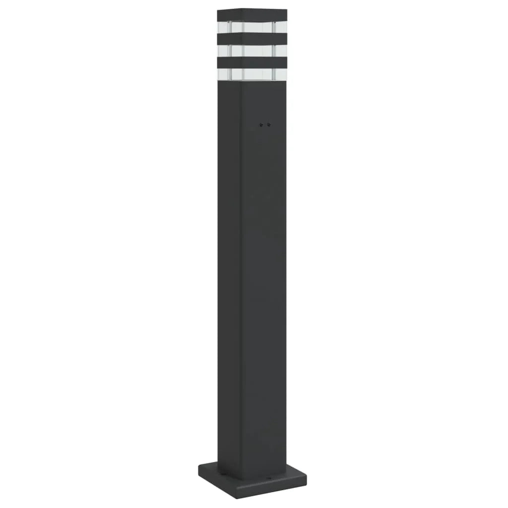 Lampada da terra per esterno con presa 80 cm alluminio nero 02_0042531