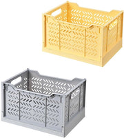 Scatole di stoccaggio 2 pezzi - Opvougliabili - Stivabili - Plastiche - Duraturevoli - Adatti per cucina/soggiorno - Scatole di stoccaggio