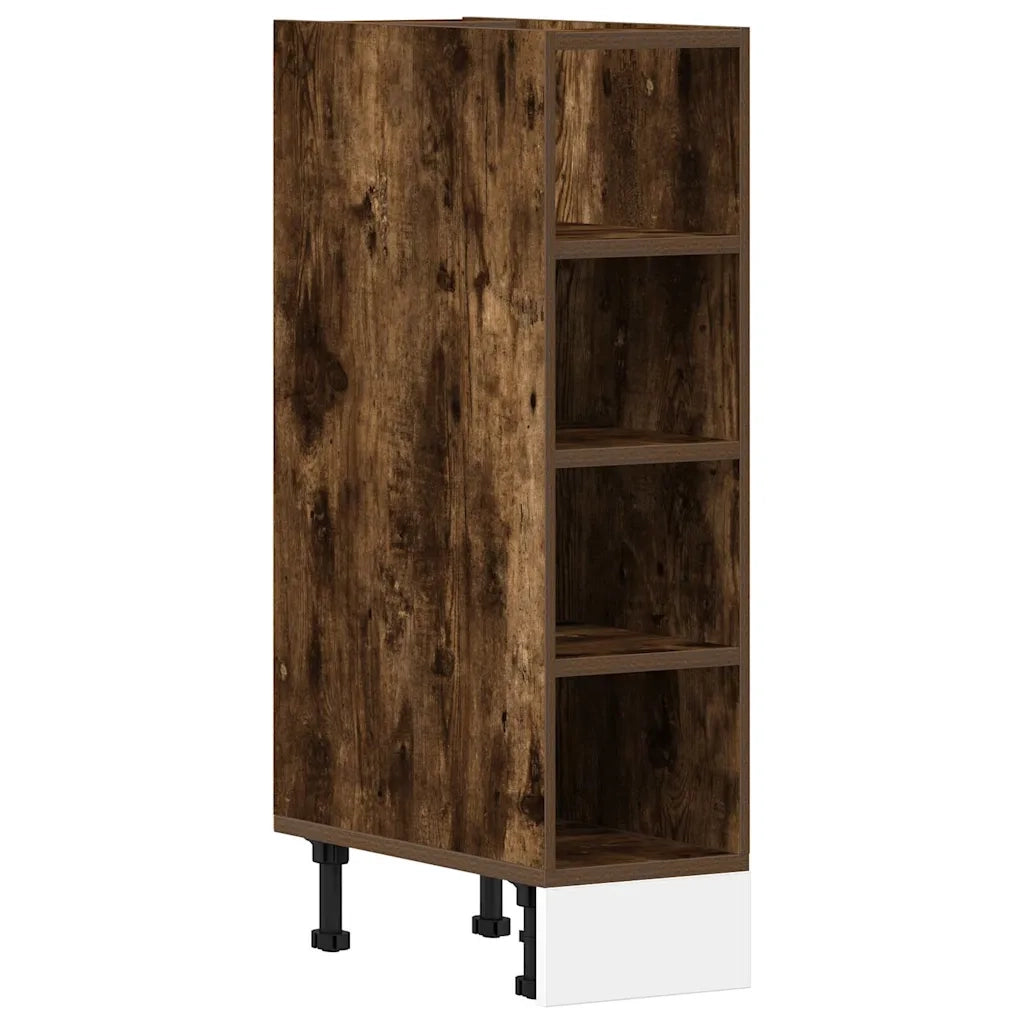 vidaXL Armadio Inferiore “Riga” Rovere Fumo 20x44,5x81,5 cm