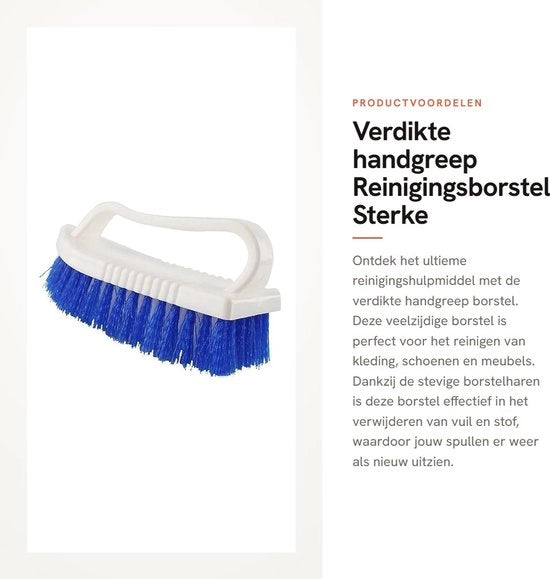 Borsetto con impugnatura rigida - Setole rigide - Utensile di pulizia multifunzionale - Capo largo - Materiale plastico - Adatto per abiti/scarpe/mobili - Borsetto di pulizia