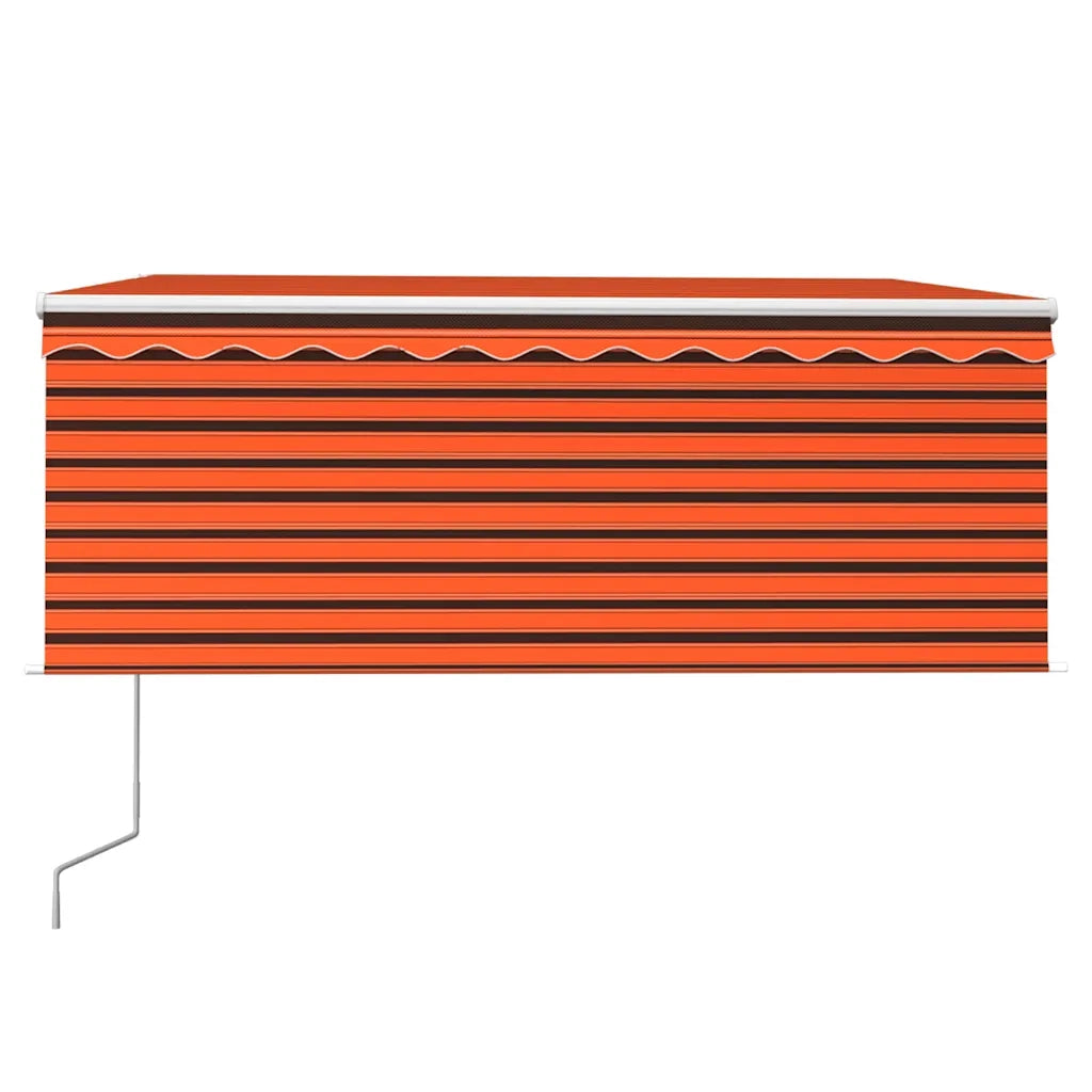 Tenda Retrattile Automatica Parasole 3,5x2,5m Arancio Marrone   cod mxl 68326