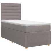 Letto box spring con materasso Tortora 80 x 200 cm Tessuto 3454260