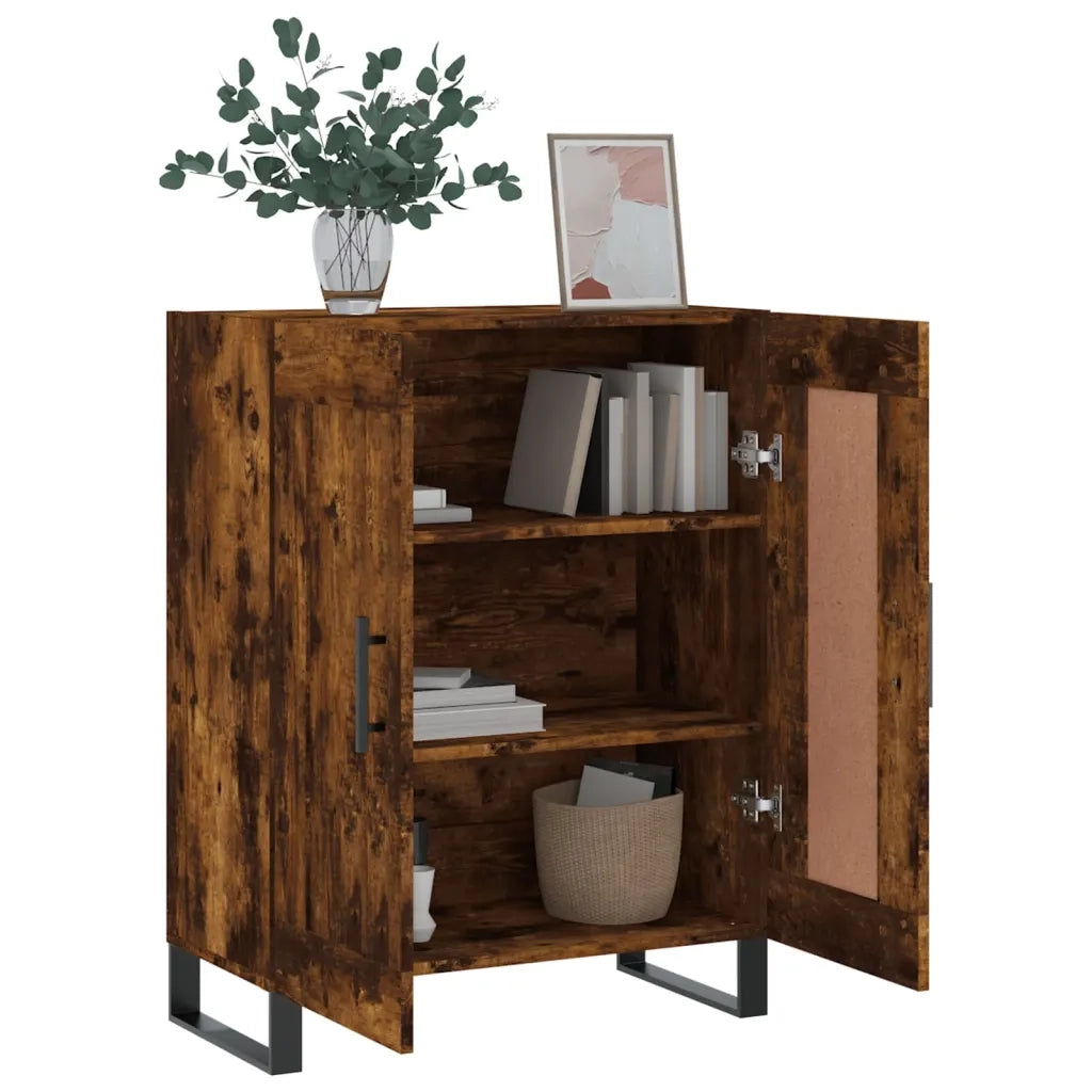 Credenza Rovere Fumo 69,5x34x90 cm in Legno Multistrato 830225