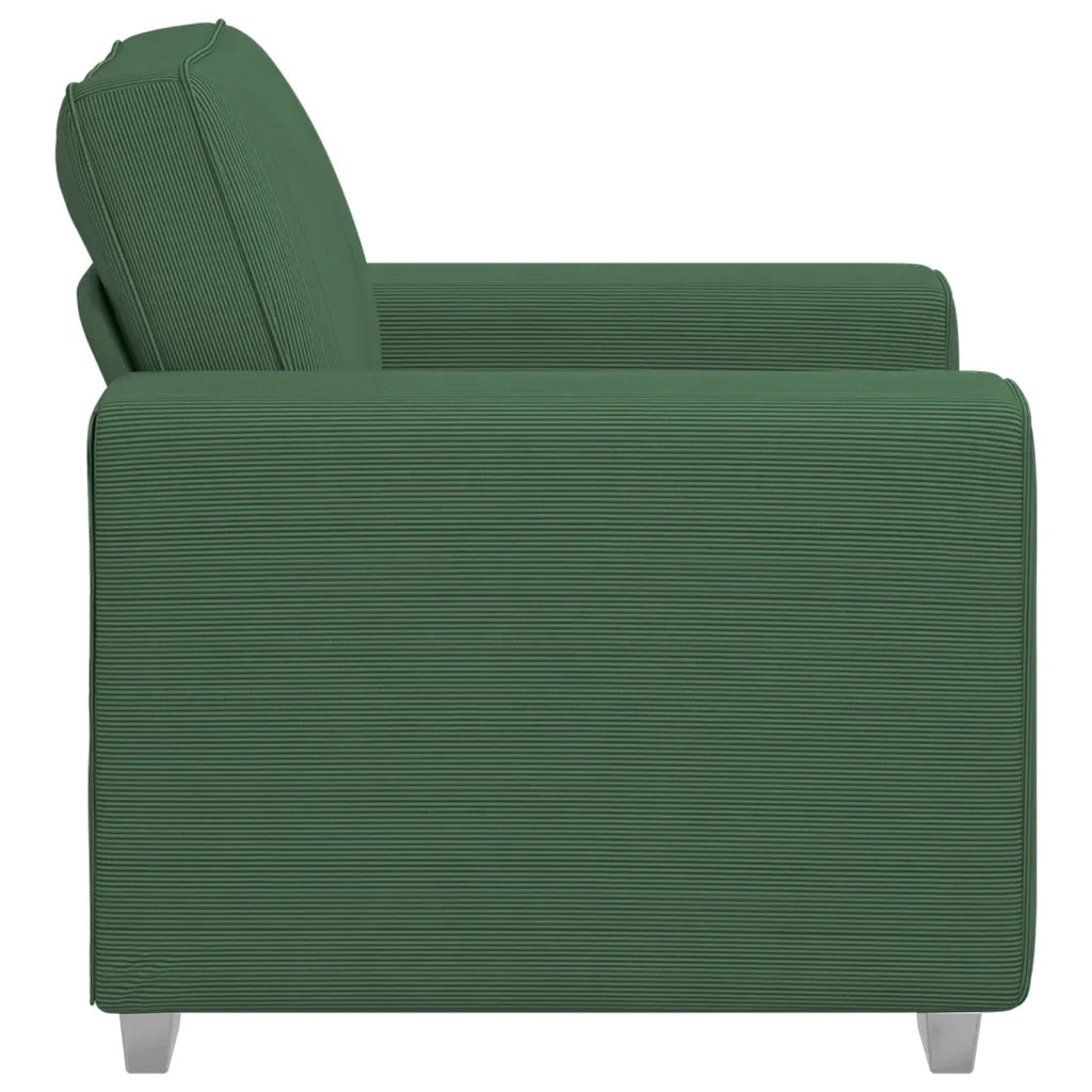 Divano Sedia Verde Scuro 100x77x82 cm Tessuto di Velluto a Coste 4105190