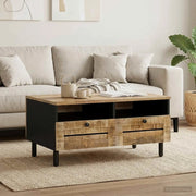 Tavolino da salotto Marrone e Nero 80 x 54 x 40 cm 4018857