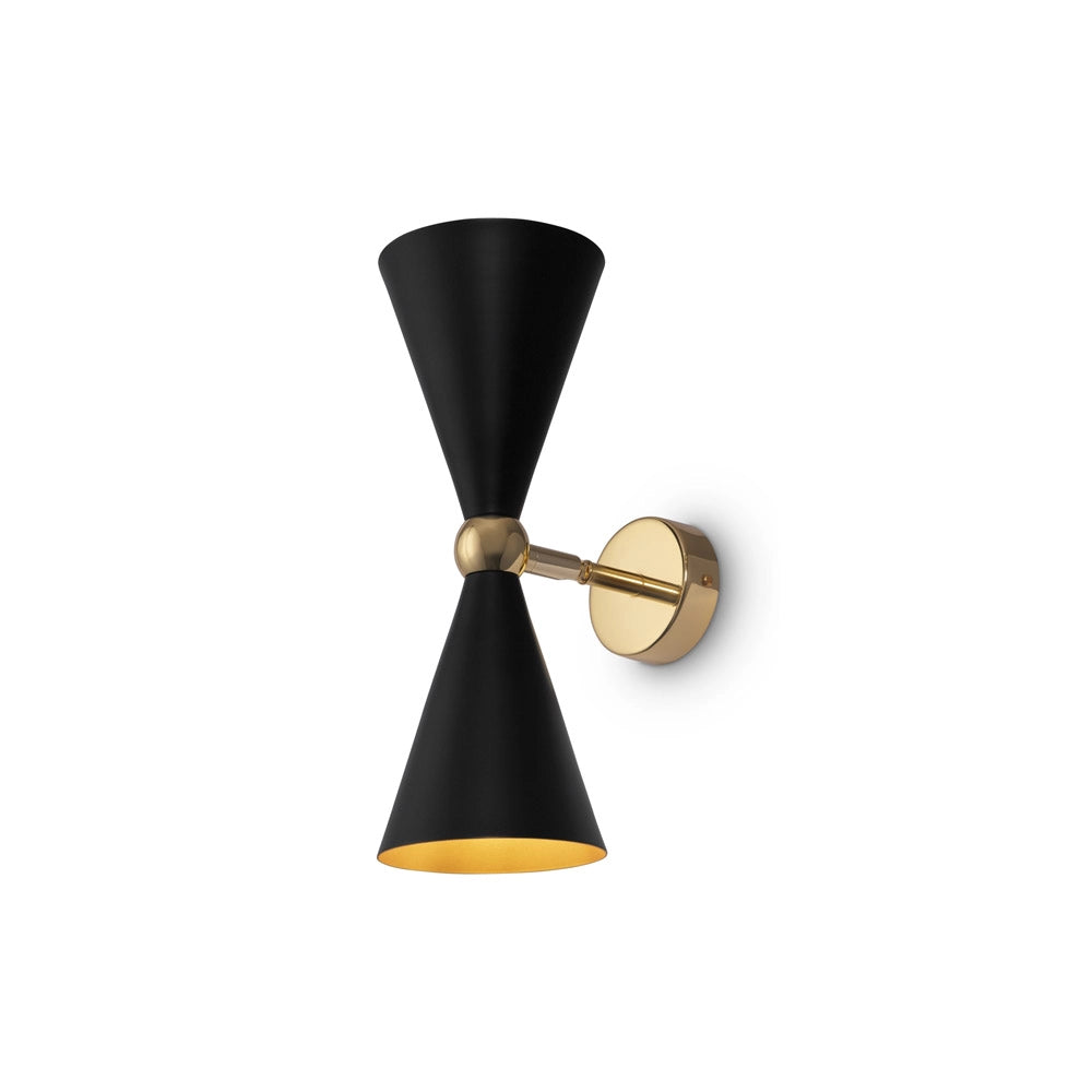 Maytoni Applique contemporanea Vesper 2 luci E14 nero metallo oro