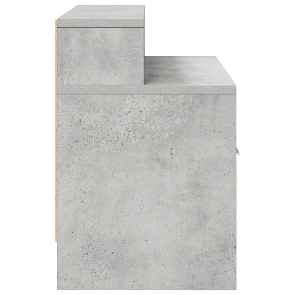Comodini con Cassetto 2 pz Grigio Cemento 51x31x47 cm 858675