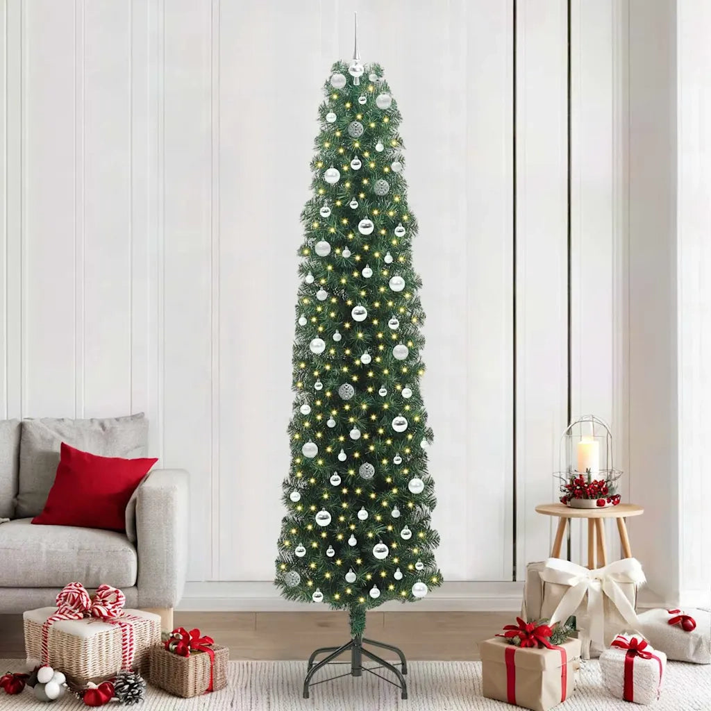 Albero di Natale artificiale con 300 LED Verde 240 cm 3394974