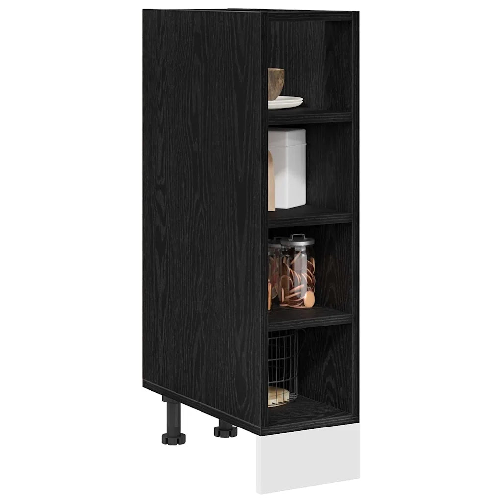 Base per Cucina con lo scaffale Rovere nero 20 x 44,5 x 81,5 cm 876649