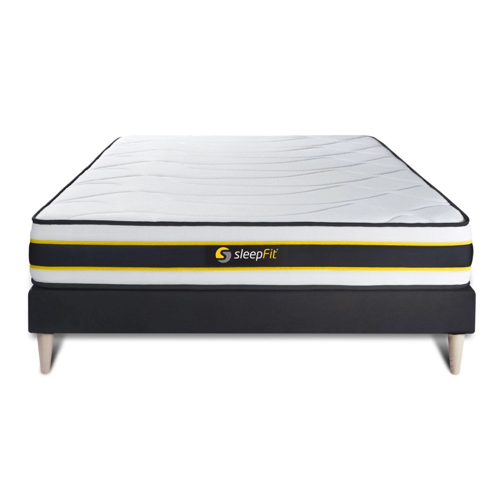 Kit rete e materasso matrimoniale FLEXY 200x200cm - Spessore : 22cm - molle insacchettate e memory foam - rigido