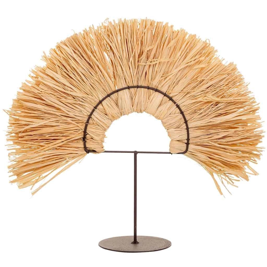 Figura decorativa in fibra naturale marrone 40x02x34,5h