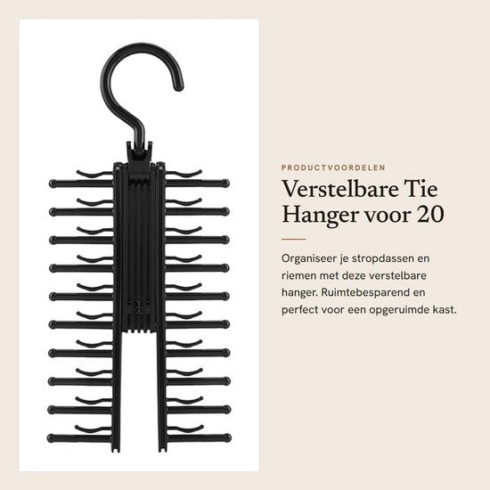 Tie hanger versatile per 20 cravatte e cinture