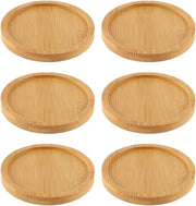 Pacchetto di 6 supporti a candelabro - Piastra in legno per candele - Supporto per candele in bambù - Stendardo decorativo per candele - Ideale per matrimoni e decorazione di casa