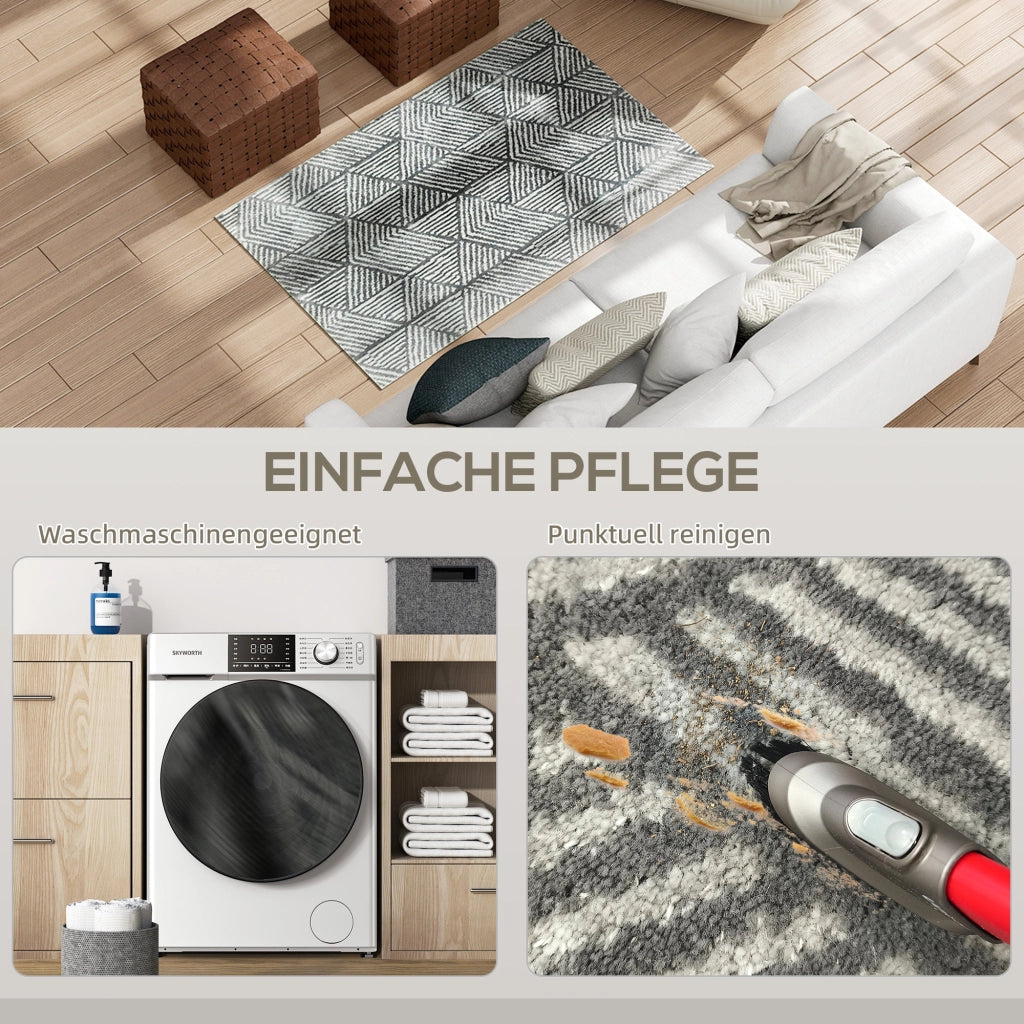 Tappeto moderno soggiorno ¨C zephmum ¨C 150x80 cm grigio scuro