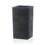Vaso Quadrato Indoor e Outdoor Tera Schio Cubo Alto Smoke 41x41 cm in Plastica Grigio
