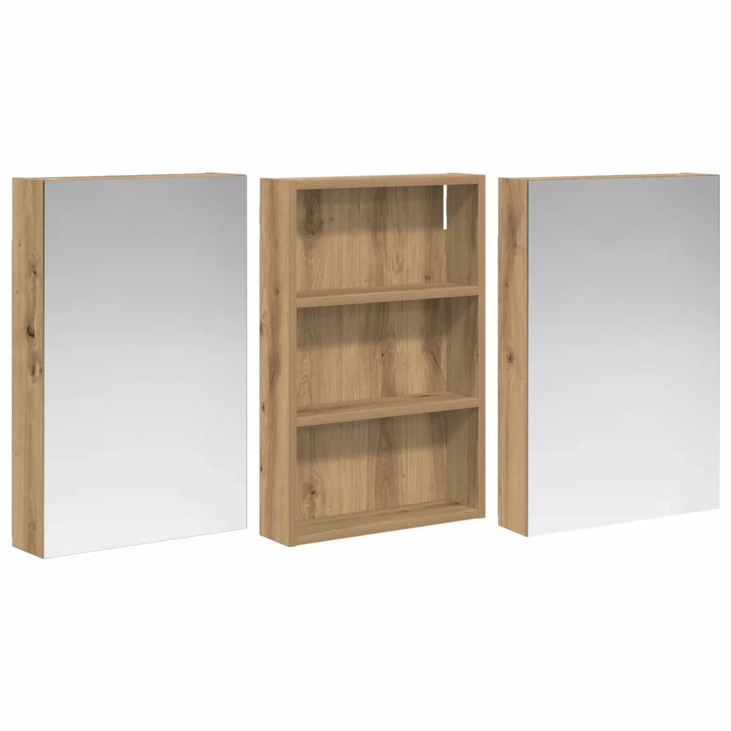 Set di Armadi da Bagno con porta 3 pcs 120 x 10,5 x 60,5 cm 3403735