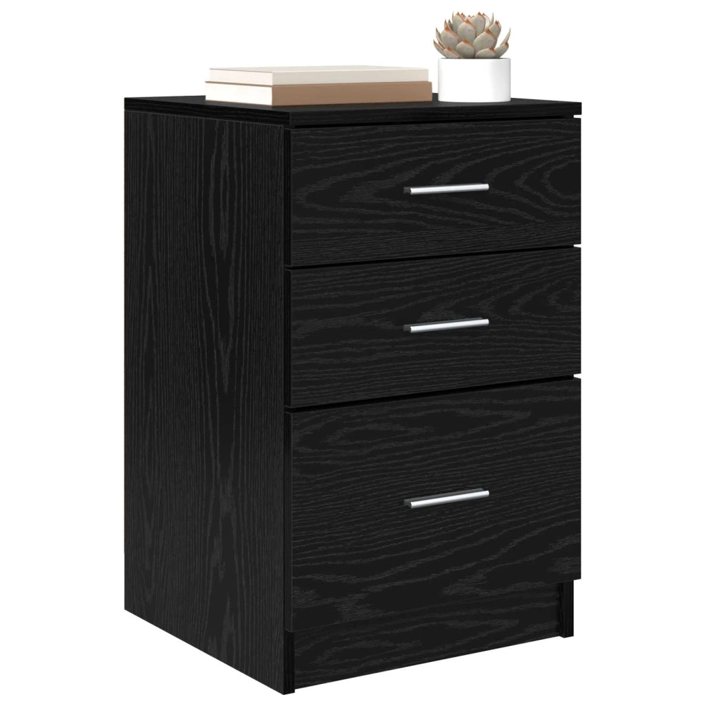 Armadio da Notte Rovere Nero 40 x 40 x 63 cm Legno multistrato 880916