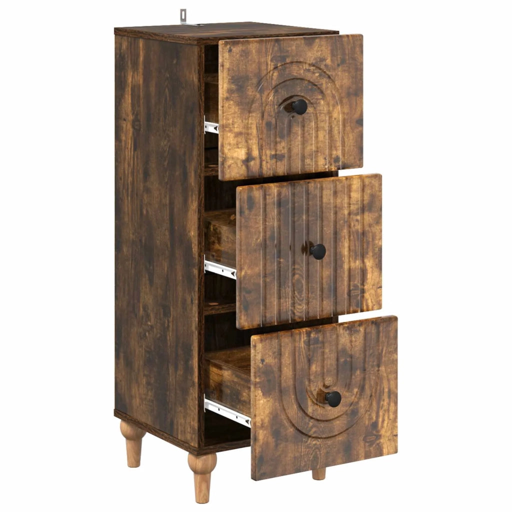 Mobile con Cassetti Rovere Fumo 33 x 34,5 x 90 cm 894160