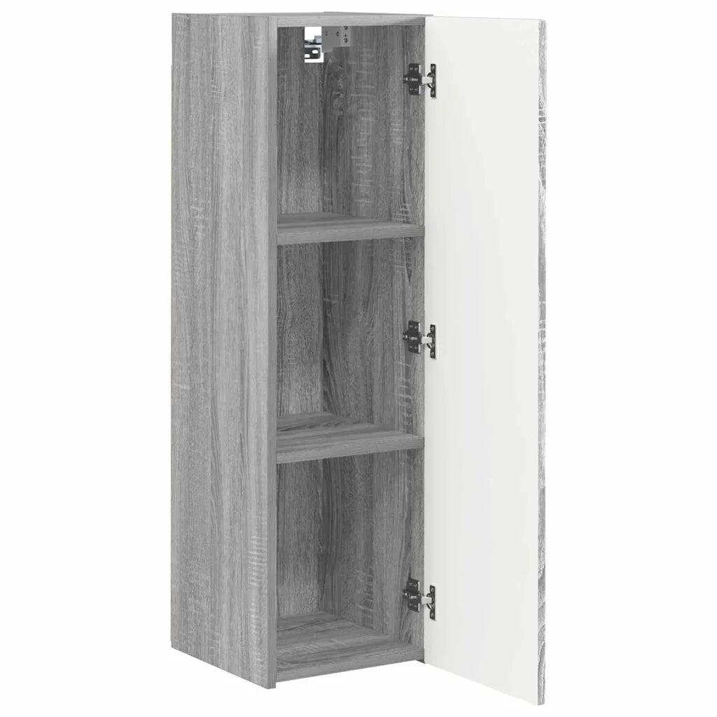 Mobile TV da parete 2 pz-Set di 2 Mobile TV a Muro-Credenza TV Grigio Sonoma 30 x 31 x 100 cm