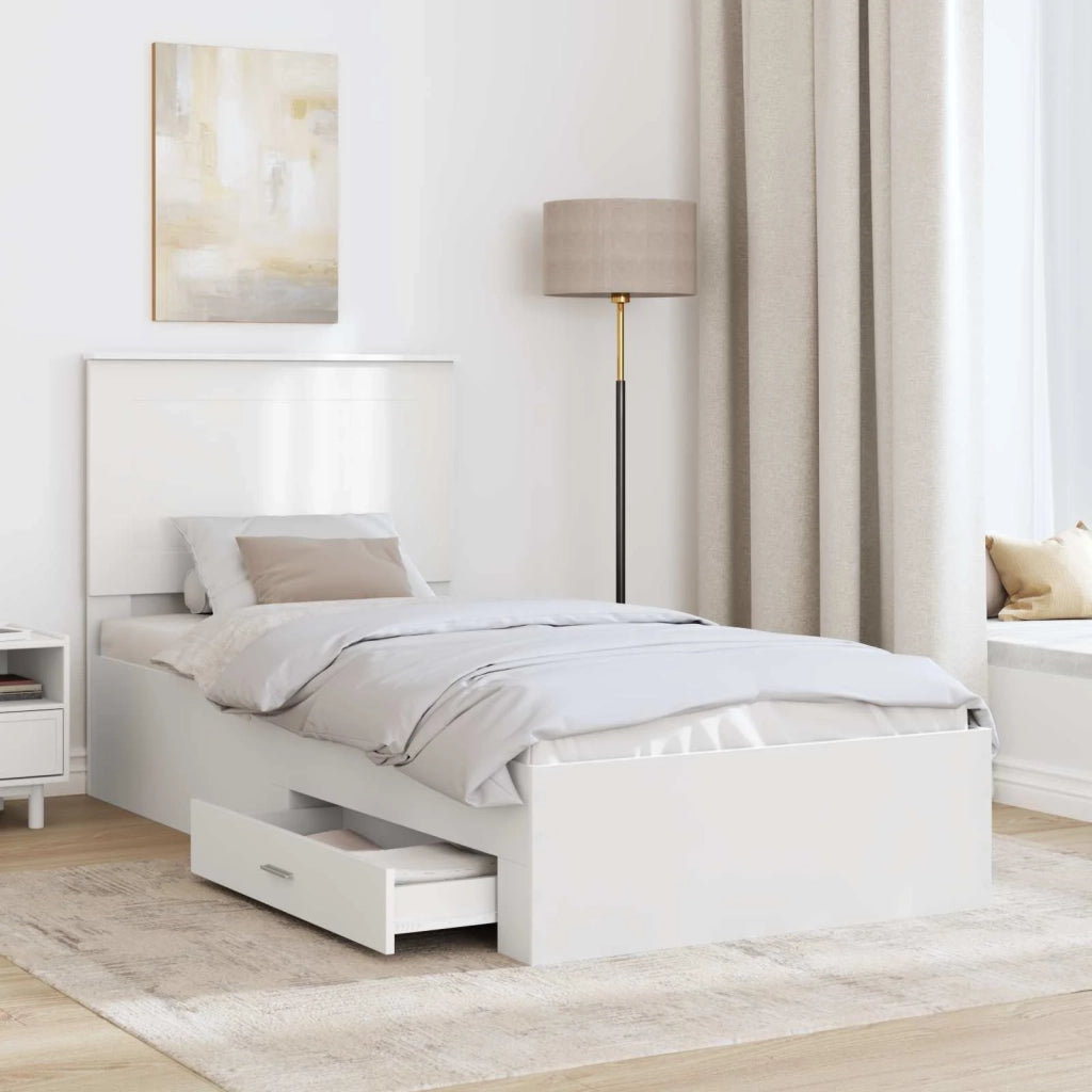 Struttura del letto Bianco 90 x 190 cm Legno multistrato