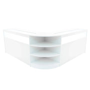 Set Bancone Bianco Theseus LED B1500 LM60 con Serratura e Vetrina Espositiva