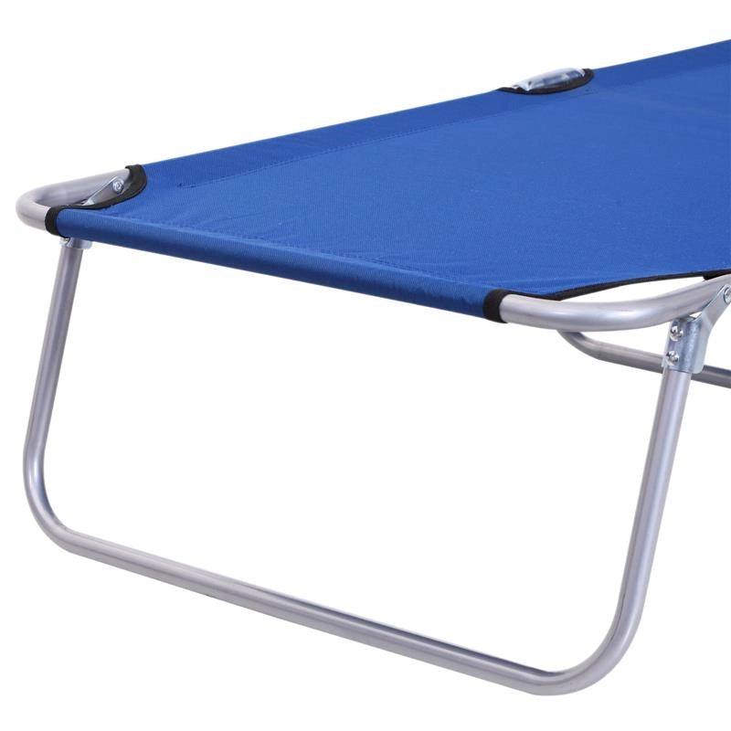 LETTINO PRENDISOLE DA GIARDINO SDRAIO PIEGHEVOLE CON TETTUCCIO BLU