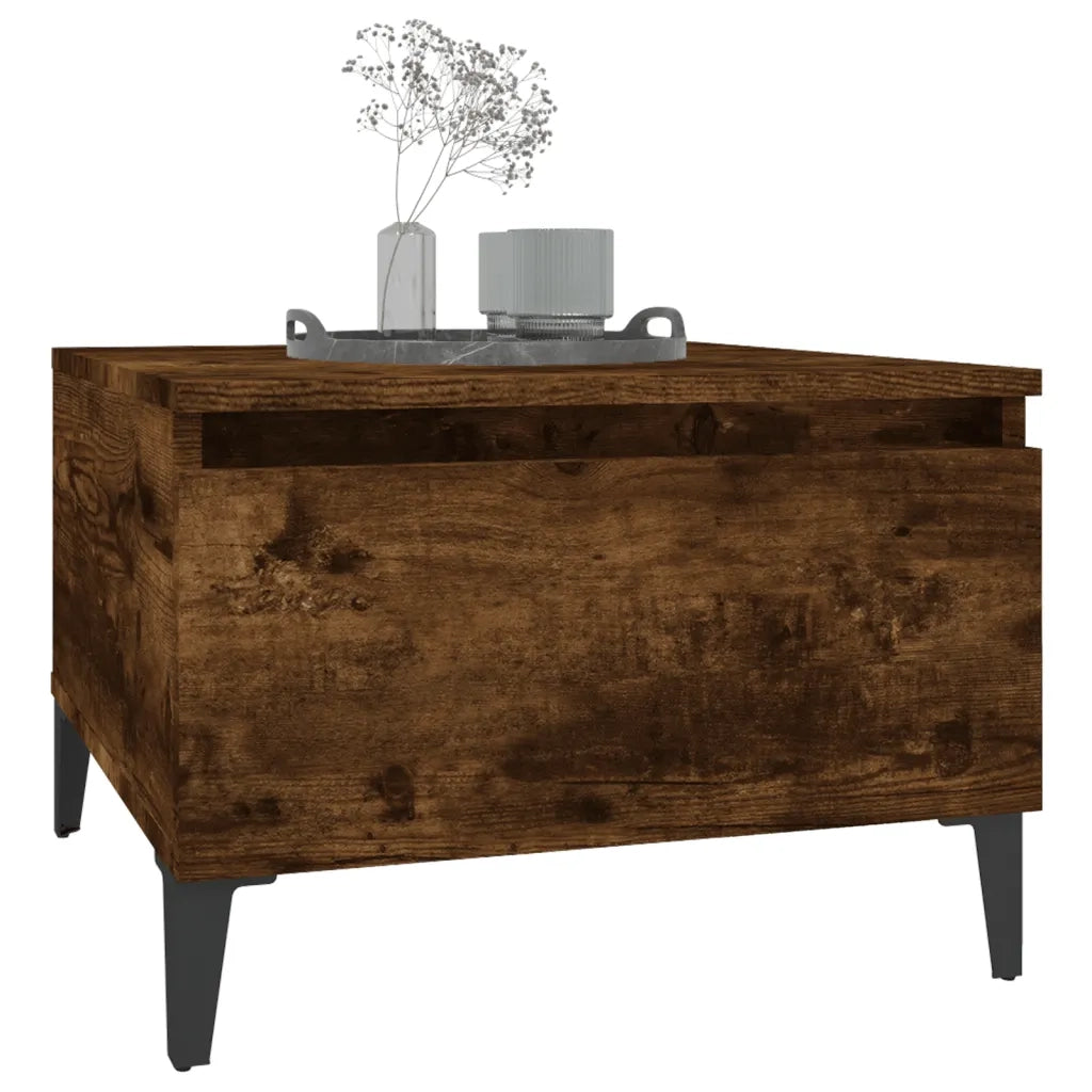 Tavolino da Salotto Rovere Fumo 50x46x35cm in Legno Multistrato cod mxl 26823