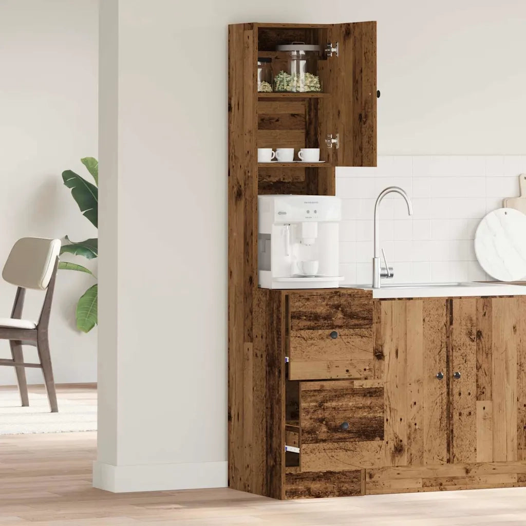 Credenza da cucina con cassetto Legno vecchio 32 x 50 x 180 cm 871377