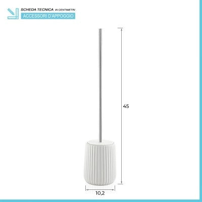 Portascopino bagno bianco Gedy serie Marika in ceramica