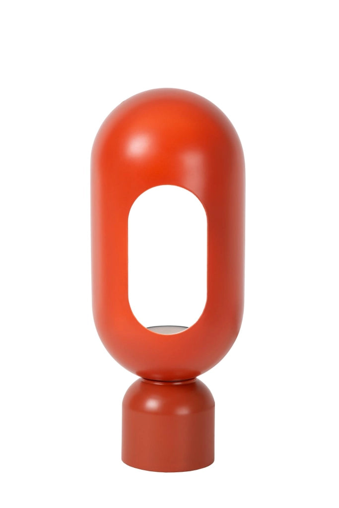 Lampada da tavolo retro ovale BARRIS 1xE27 terracotta Lucide