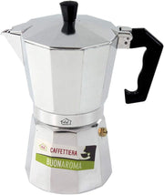Caffettiera Buonaroma In Alluminio Con Guarnizione In Silicone - 2 Tazze