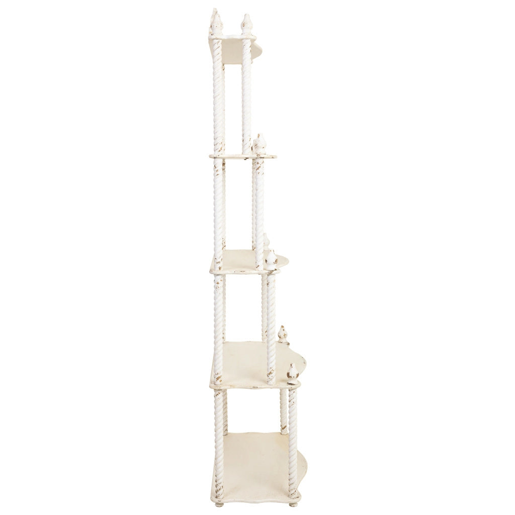 Scaffale in legno, finitura invecchiata 78,5x39,5x193,5h cm