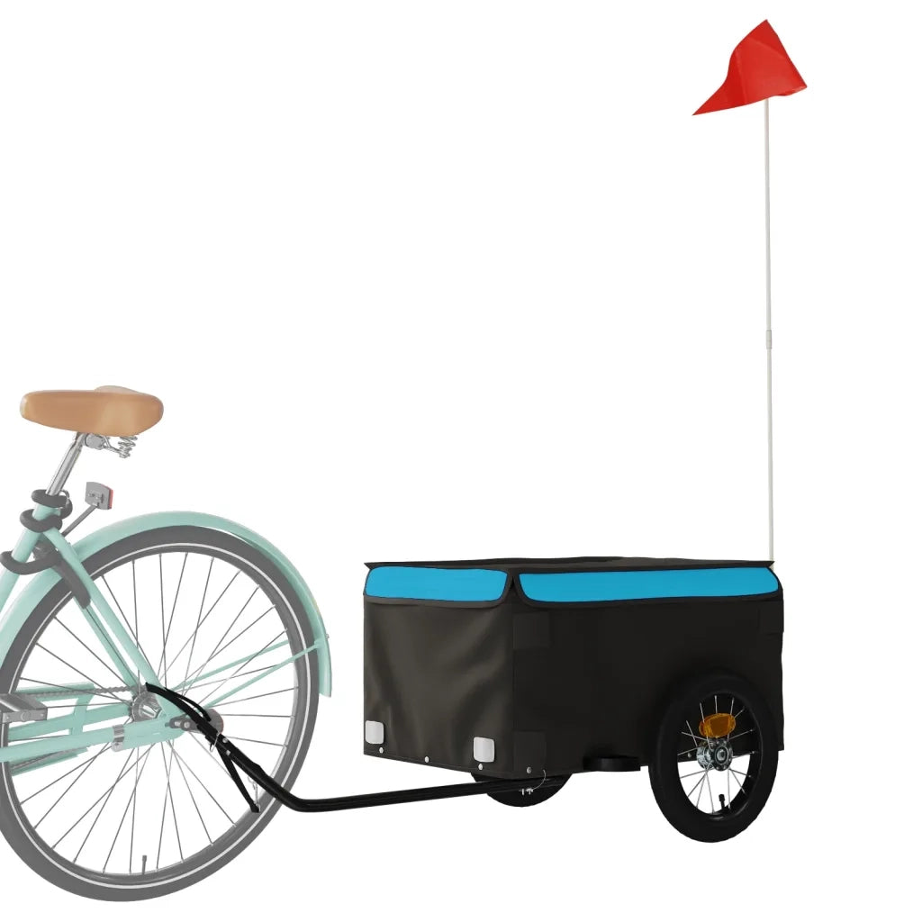 Rimorchio da Bici Nero e Blu 30 kg in Ferro CFW5938975
