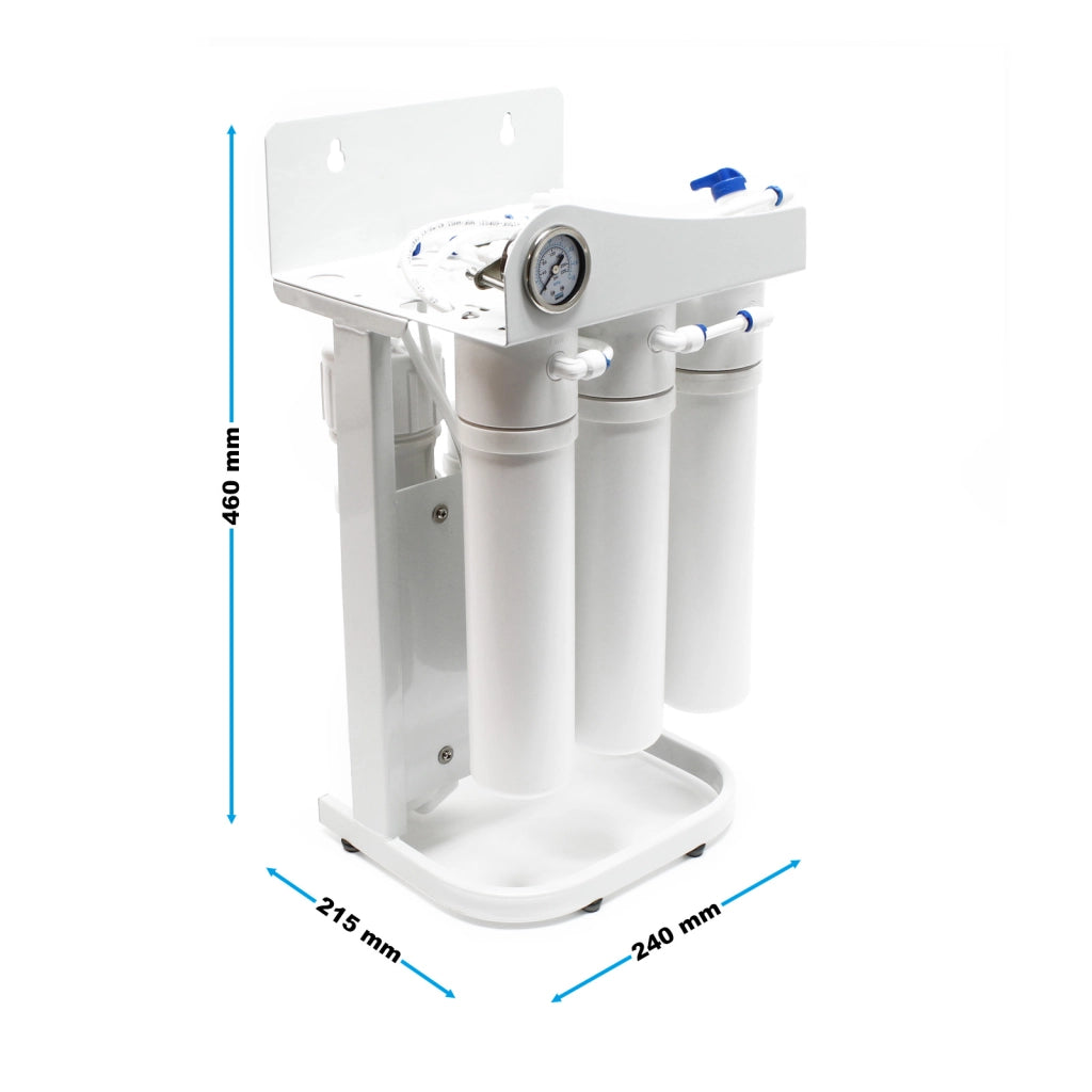 Naturewater Impianto osmosi inversa, filtrazione a 5 stadi 180 l/giorno, con serbatoio e manometro
