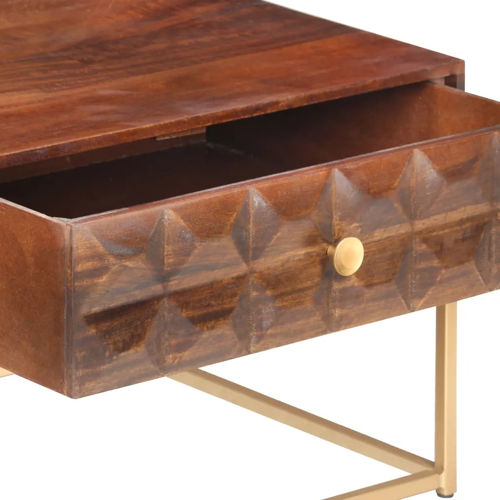 Tavolino da caffè 112x50x40 cm in Legno Massello di Mango 323405