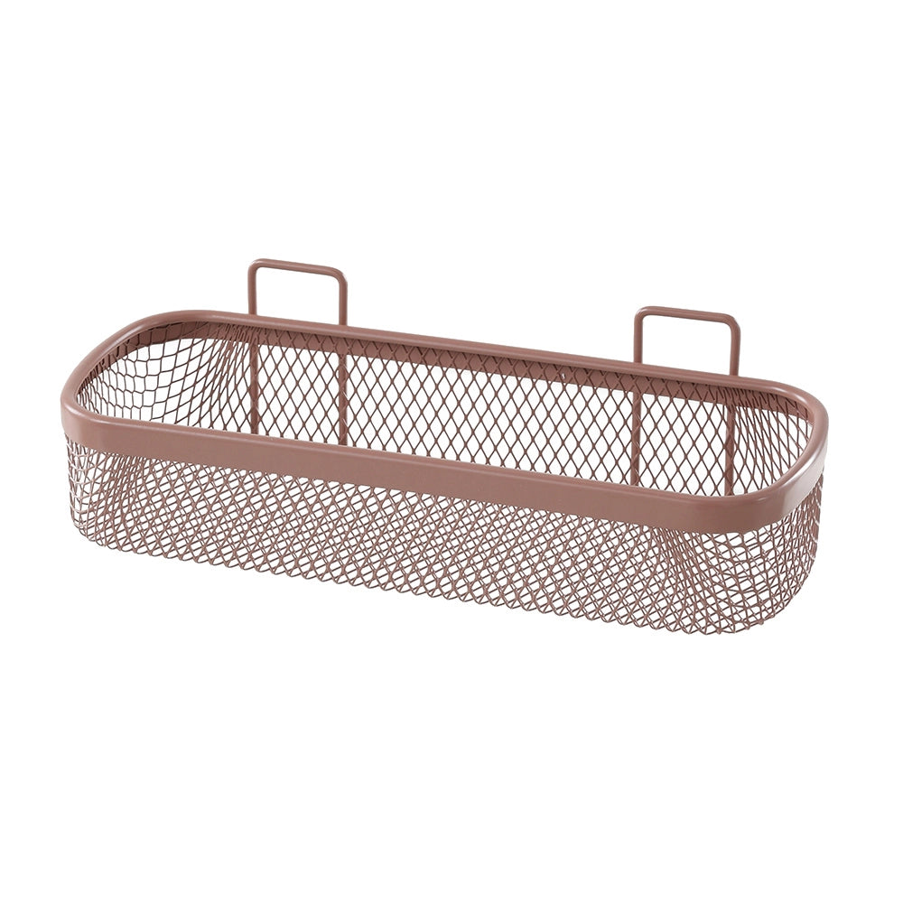 Mensola bagno rettangolare mocha in acciaio con 1 ripiano -Taki