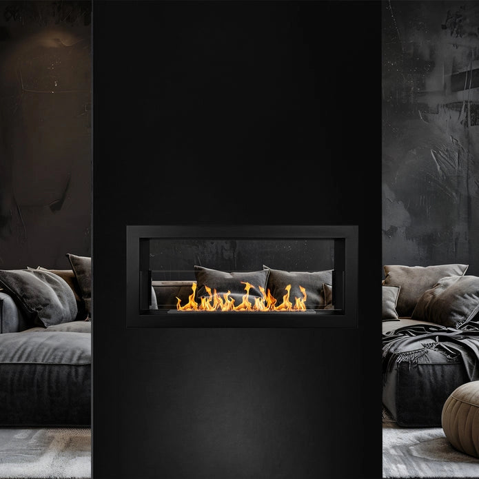 Camino a Bioetanolo da Incasso Bifacciale 90x15,2x40 cm Montefalco 90 Nero