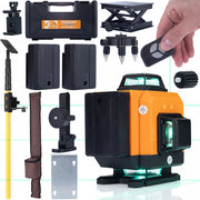 Livella Laser Rosfix Orange Tiger ROT16L – 16 Linee, Autolivellante, IP54 | Set con Asta/Supporto 400cm