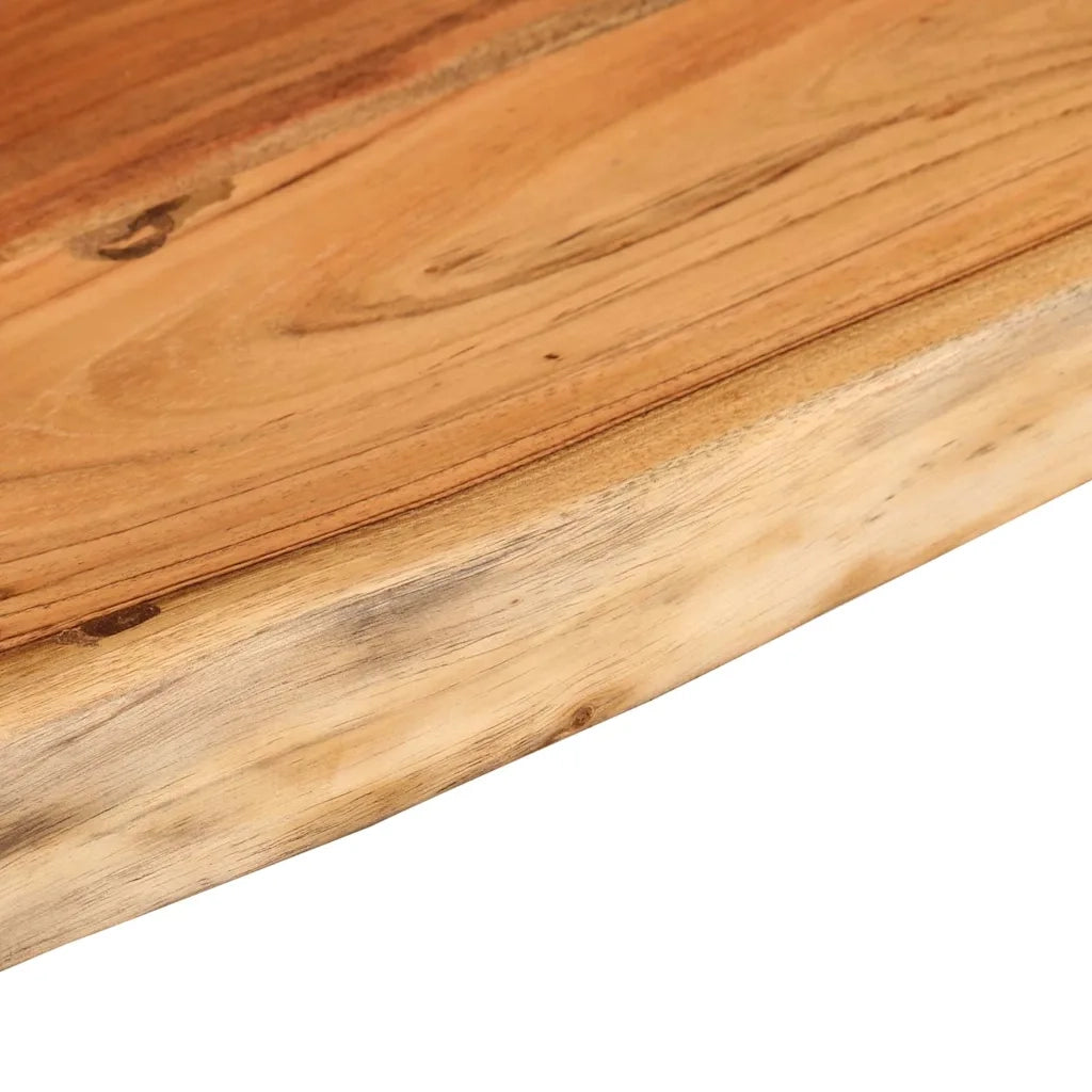 Mensola a Muro 80x20x2,5cm Rettangolare Legno Acacia Bordi Vivi 370226