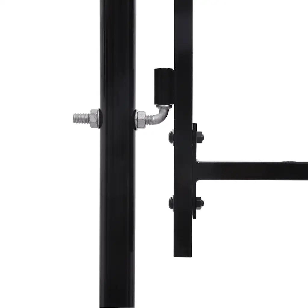 Cancello da Giardino Woerden in Acciaio 1x4 m Nero CFW9743226