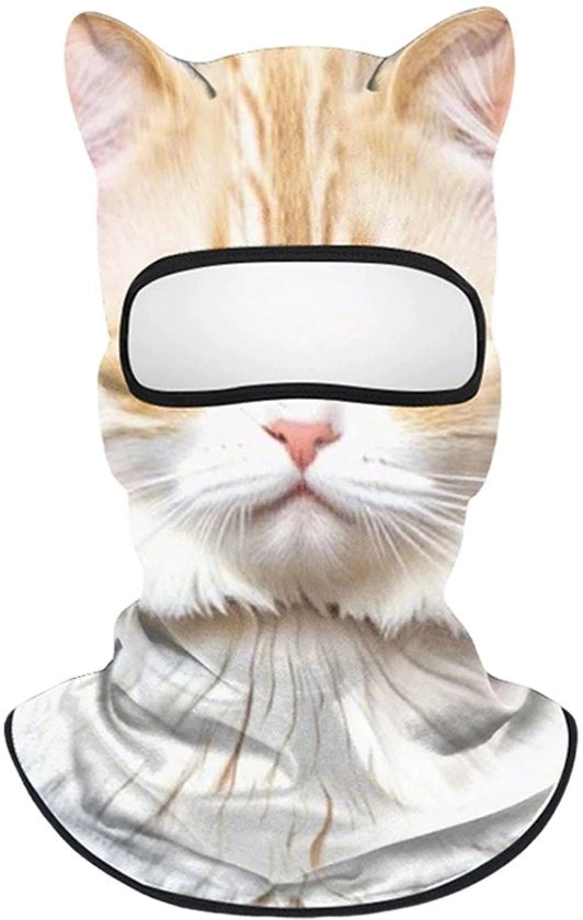 Maschera respiratoria 3D progettata - Ademend - Impermeabile al vento - Maschera per volto con naso e bocca - Cappuccio militare con orecchie - Adatto per festival e rave - Maschera per il viso
