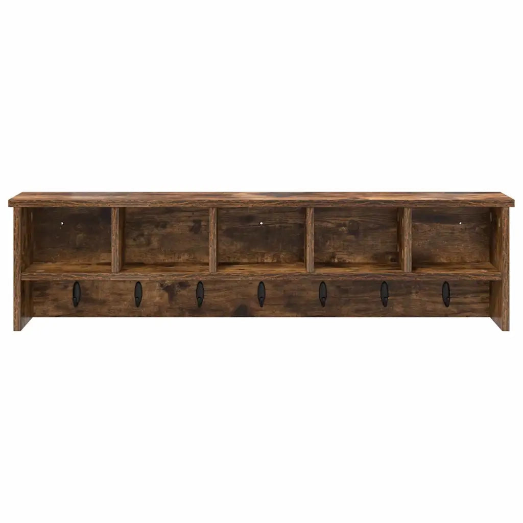 Appendiabiti a muro Rovere fumo 100 x 16 x 26 cm 874327