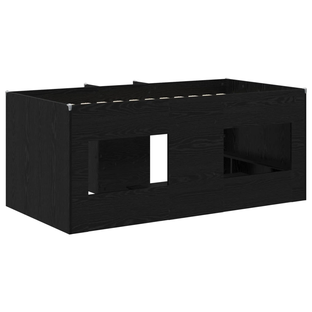 Letto Alto per Bambini Rovere Nero 163 x 101,1 x 68,5 cm 3422572