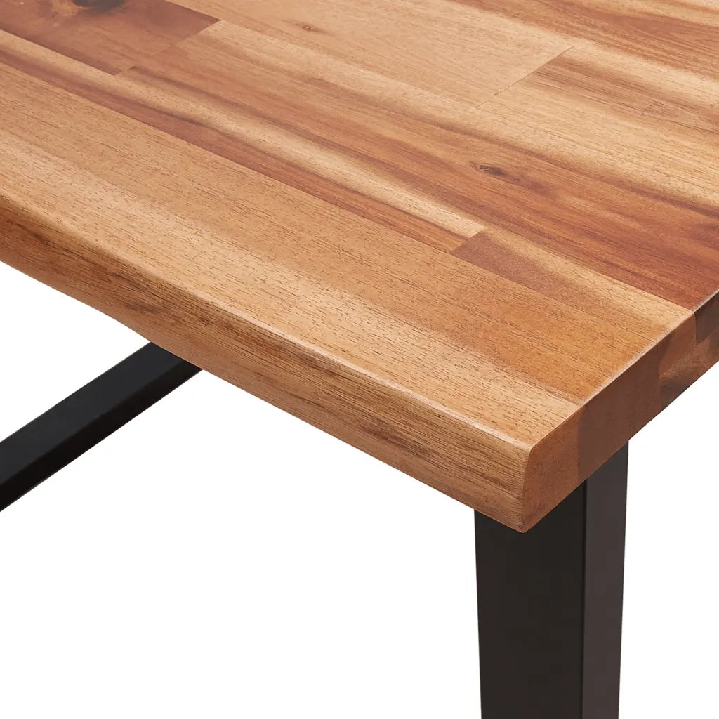 Set da Pranzo 3 pz con Bordi Vivi in Legno Massello di Acacia 3157524