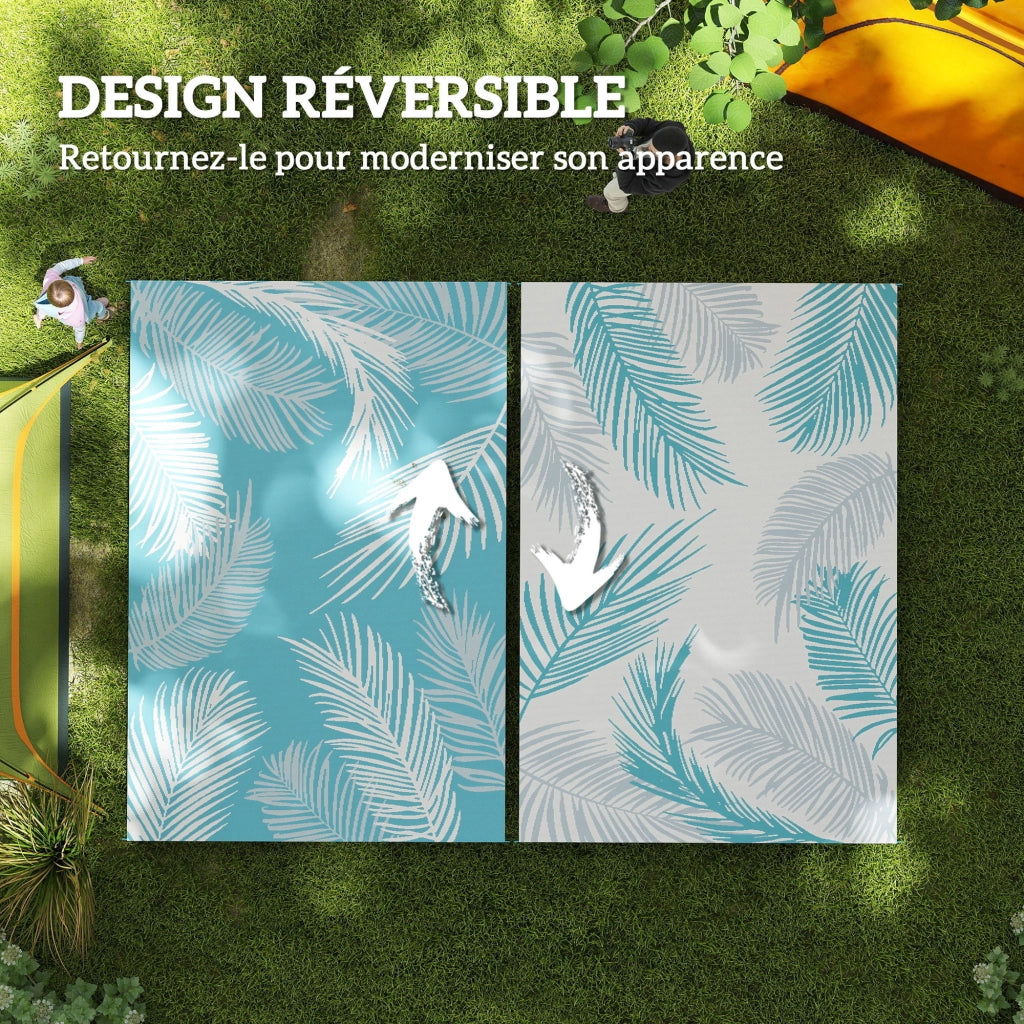 Tappeto esterno reversibile ¨C zephmum ¨C blu 274x182 cm