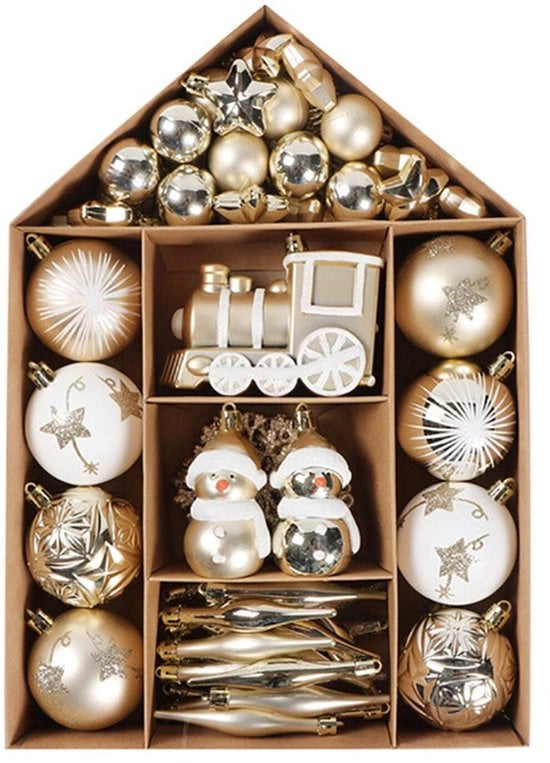 Decorazioni per albero di Natale a 70 palline, decorazioni per albero di Natale a palline pendenti per decorare la tua casa per le feste.