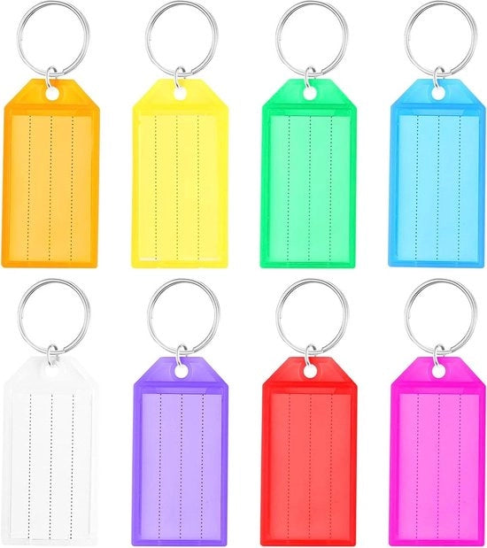 40 Pezzi di Etichette per Chiavi con Anelli e Fili - Anelli e Fili per Etichette Colorate per Animali e Bambini - Memorie Sticking USB - Borse e Bagagli da Viaggio.